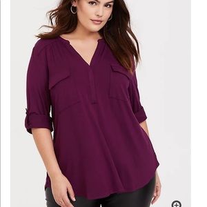 Torrid’s Harper- Super soft burgundy pullover